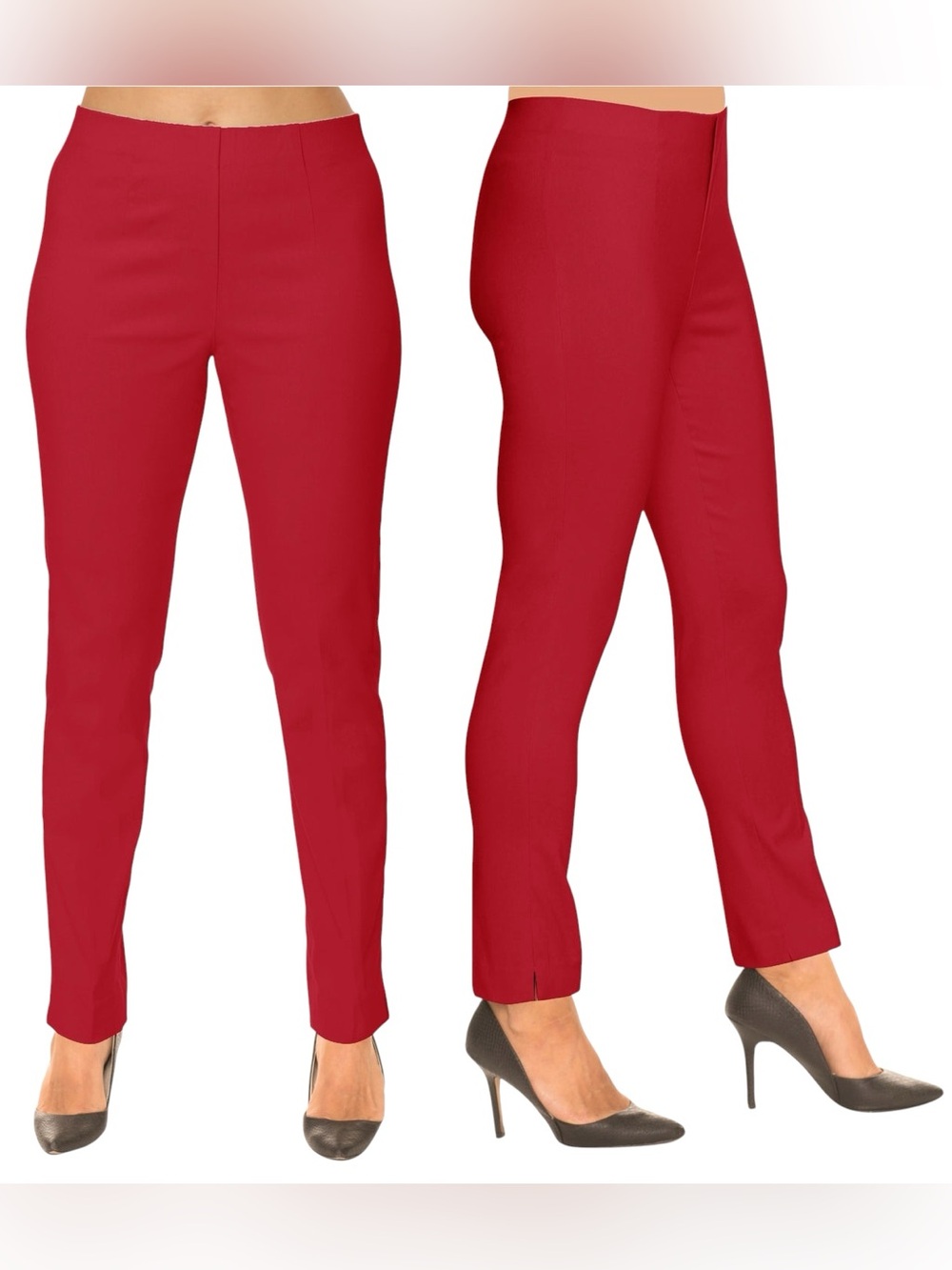 Lior Paris, Classic Red Wide-Leg Ponte Pants